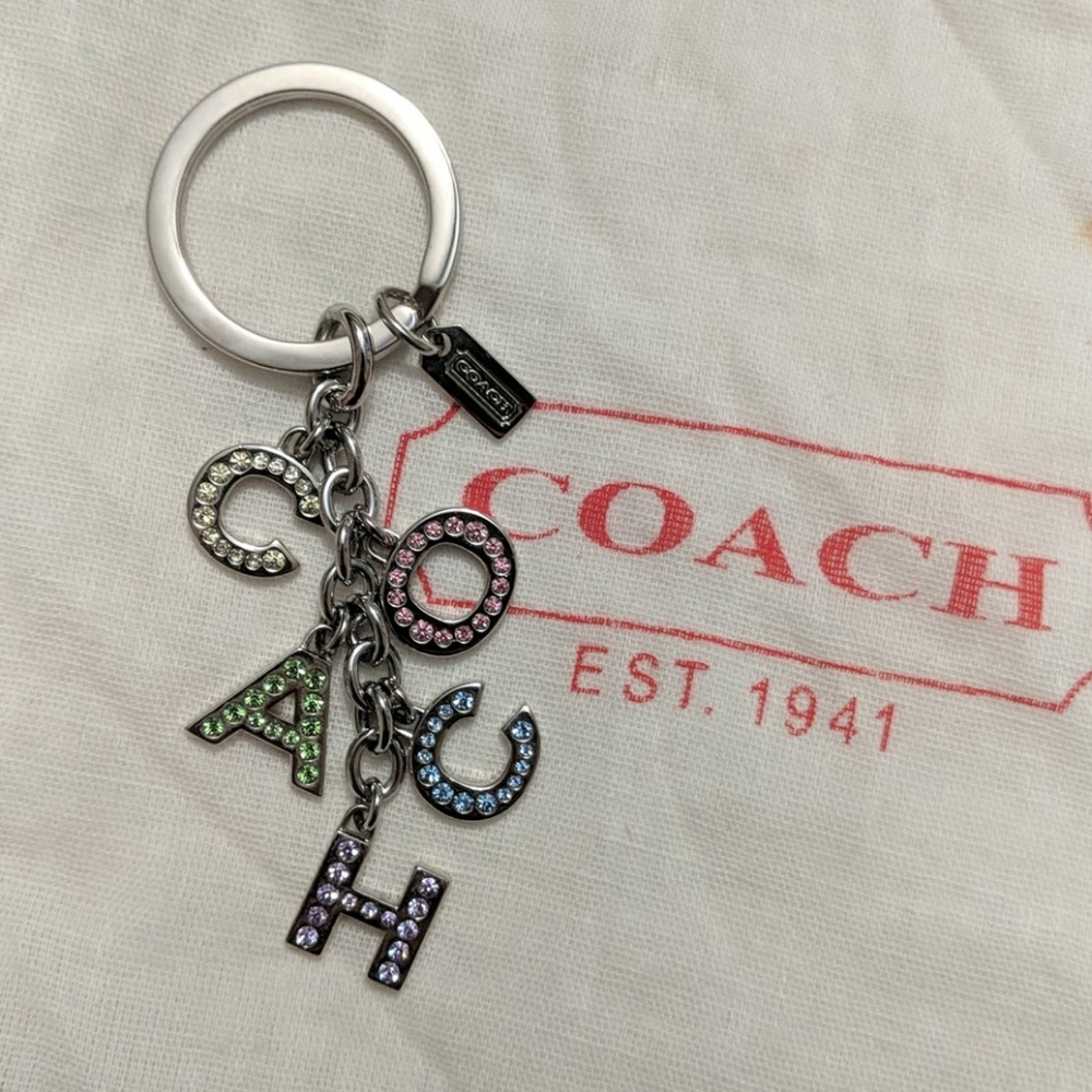 Authentic Coach keychain w dustbag